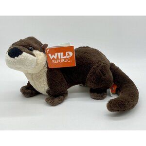 Aurora Plush Brown River Otter 11” NWT New Stuffed Animal